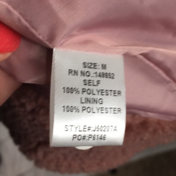 ❤SHERPA JACKET ~ OVERSIZED DUSTY PINK - Picture 7 of 7